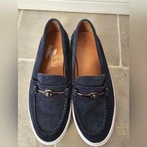 Coach Dark Blue Suede Loafers